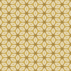 Cloth background with geometric flowers pattern decoration