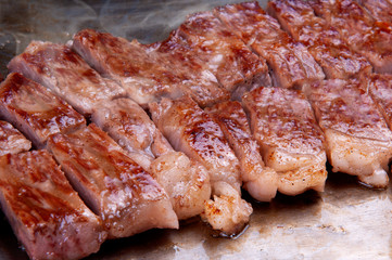 Japanese beef teppanyaki steak.