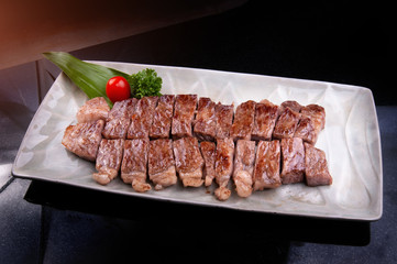Japanese beef teppanyaki steak.