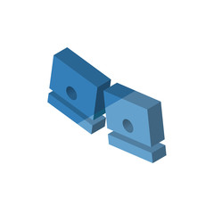 Obraz premium Mucous Membrane isometric right top view 3D icon