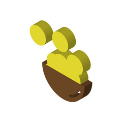 Nachos isometric right top view 3D icon