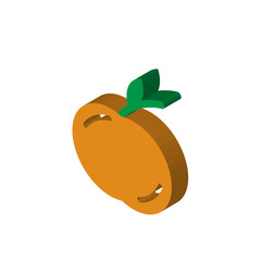 Peach isometric right top view 3D icon