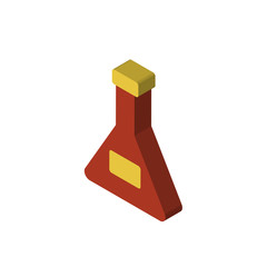 Ketchup isometric right top view 3D icon