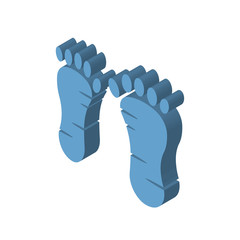 Human Foot isometric right top view 3D icon