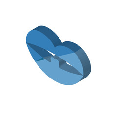 Tonsil isometric right top view 3D icon