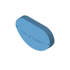 Mouth Open isometric right top view 3D icon