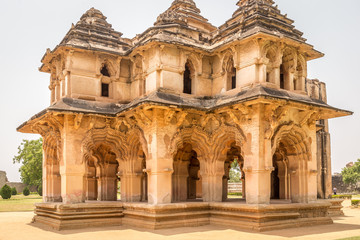 Ancient ruins of Lotus Temple in Hampi, Karnataka, India.