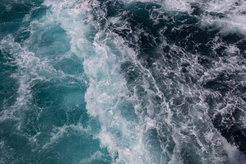 Fototapeta na wymiar Ocean surface, sea foam on blue ocean, background, MORE OPTIONS ON MY PORTFOLIO 