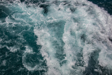 Fototapeta premium Ocean surface, sea foam on blue ocean, background, MORE OPTIONS ON MY PORTFOLIO 