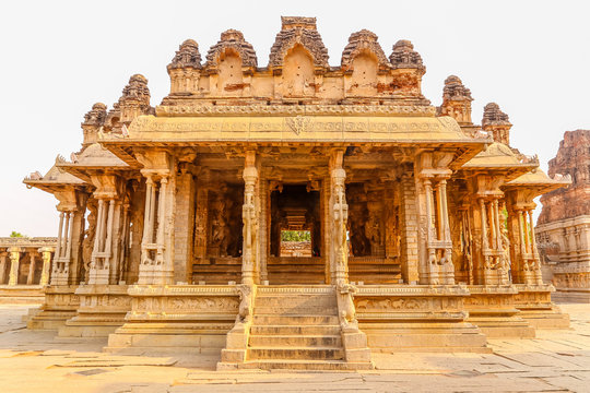 Kalyana mantpa in Vittala temple complex at Hampi - a UNESCO World Heritage Site located in Karnataka, India.