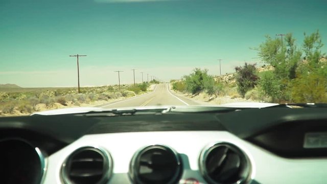  Dashboard windshield view while driving through USA