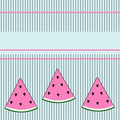  watermelons on the background with stripes jpeg
