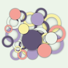 bright modern background, multicolored rings, circles