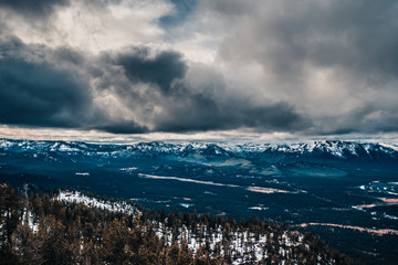 LAke Tahoe Clouds and Mountains
