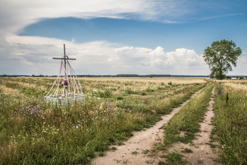 Cross in a field of cereal