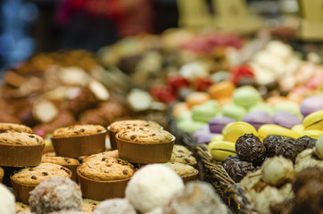 counter with different sweets