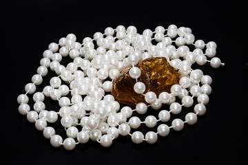 pearls isolated on white background