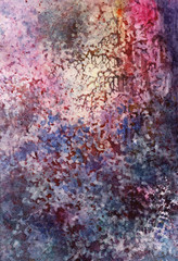 Fototapeta premium Dense forest, beautiful watercolor illustration. Decorative painting. Colorful watercolors.