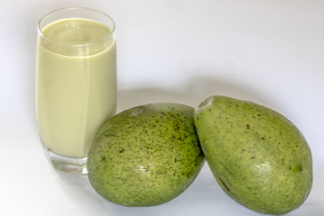 Fototapeta na wymiar Isolated avocado smoothie