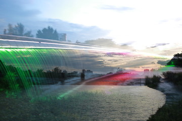 multi exposure shoot on the lake