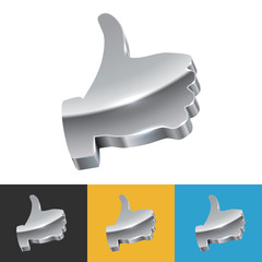 Thumb Up 3D Metal Sign