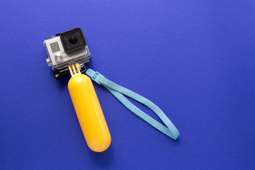 Action camera with accessories
