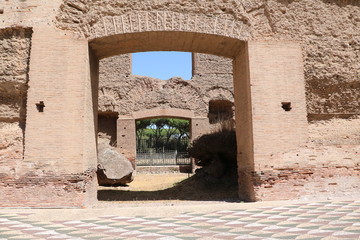 Ruins of the Baths of Caracalla in Rome, Italy