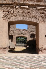 Ruins of Caracalla thermal baths in Rome, Italy