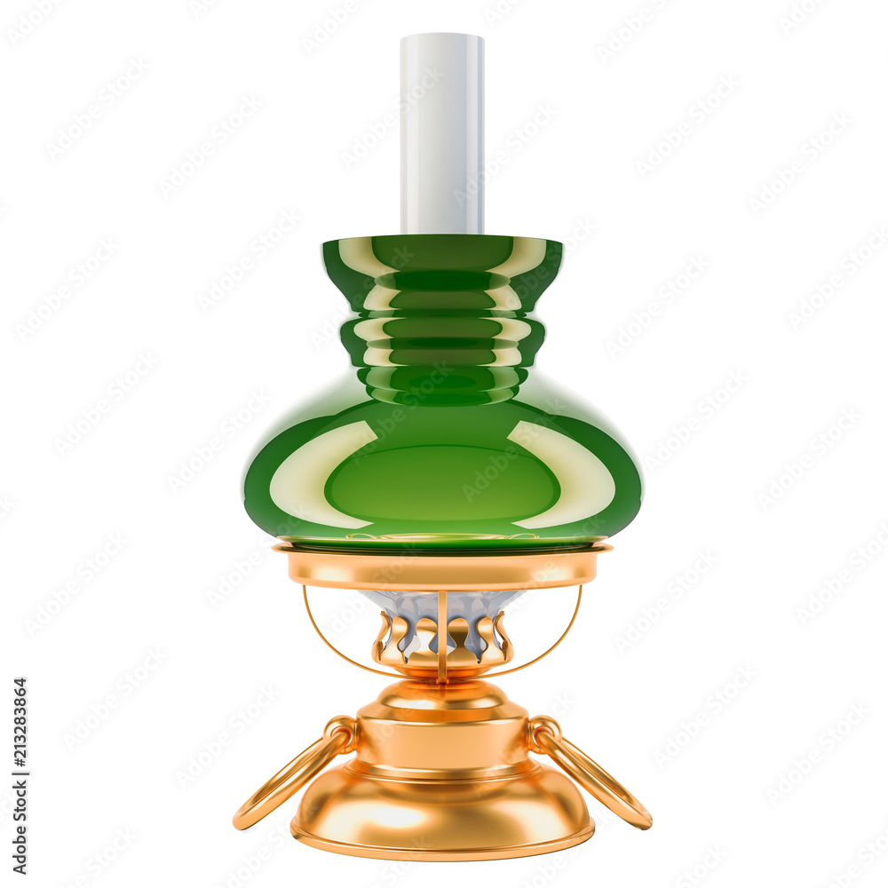 Poster kerosene lamp, 3d rendering