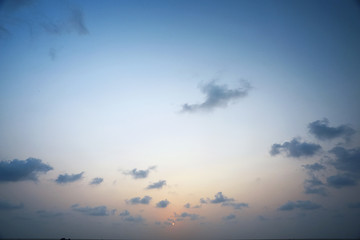 Beautiful sunset on the beach