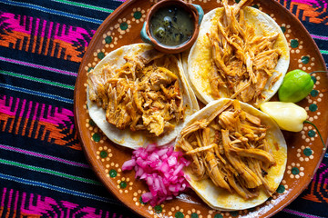 Mexican cochinita pibil tacos
