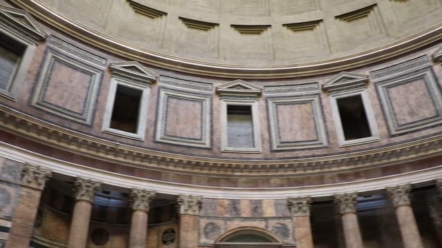Inside of Pantheon in Rome, Italy 