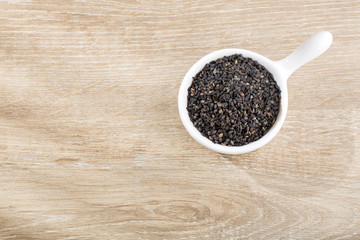 Black organic seeds of sesame - Sesamum indicum