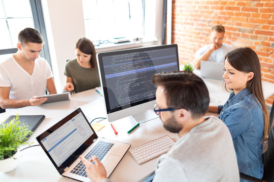 Website design. Developing programming and coding technologies.