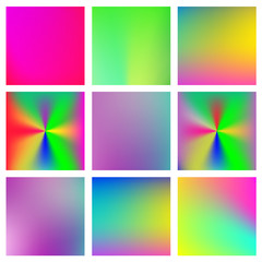 Naklejka premium Big collection of modern colorful gradients for mobile app and website design. Trendy summer color backgrounds for brochure, flyer, poster and banner design.