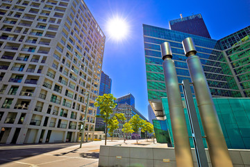 Obraz premium DonauCity bussinses district of Viena skyscarpers view