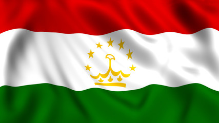Tajikistan flag waving symbol
