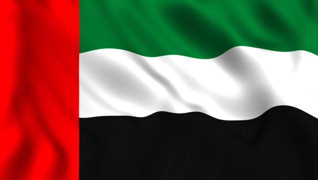 united Emirates flag waving symbol