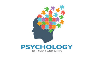 Psychology Brain puzzle imagination Logo Vector Illustration