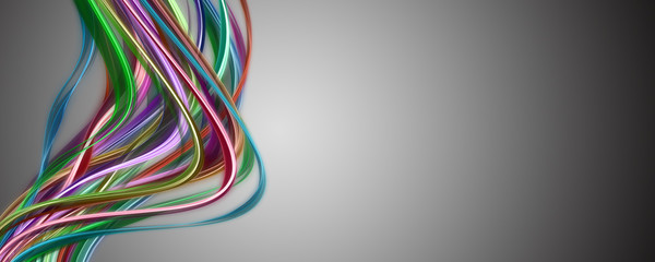 Abstract elegant wave panorama design with space for your text