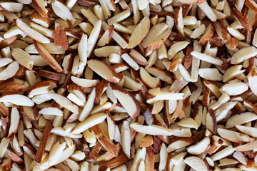 Almond sticks,Top view.