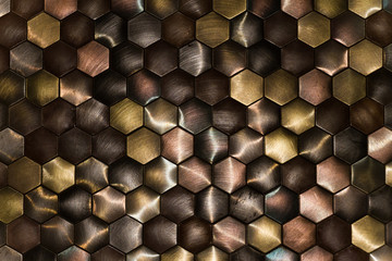 metallic hexagons