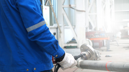 Welder Industrial welding part in Oil and Gas or Petrochemical