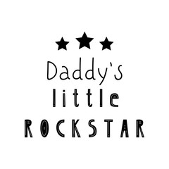 Lettering child poster my daddy little pockstar