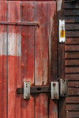 Old barn door closeup