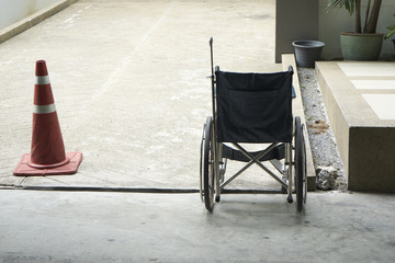 Obraz premium A wheelchair parking iin the building