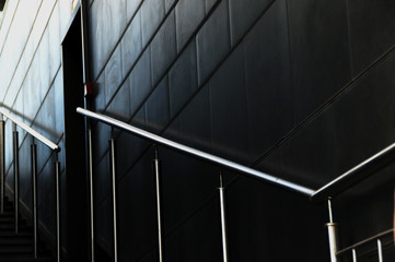   black wall rigor railing building entrance lift