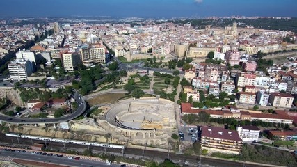 Tarragona desde el Aire. Ciudad de Cataluña en España
