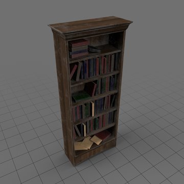 Dusty bookshelf