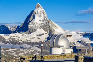 Matterhorn and Astronomical Dome at Gornergrat